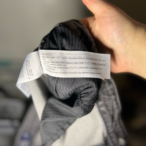 Hollister Ultra High-Rise Mom Gray Denim Shorts Size 21 - Picture 4 of 4